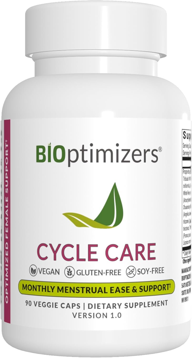 BIOptimizers - Cycle Support - Period Support Supplement for Women - Bloating and Cramping Menstrual Relief - 90 Capsules