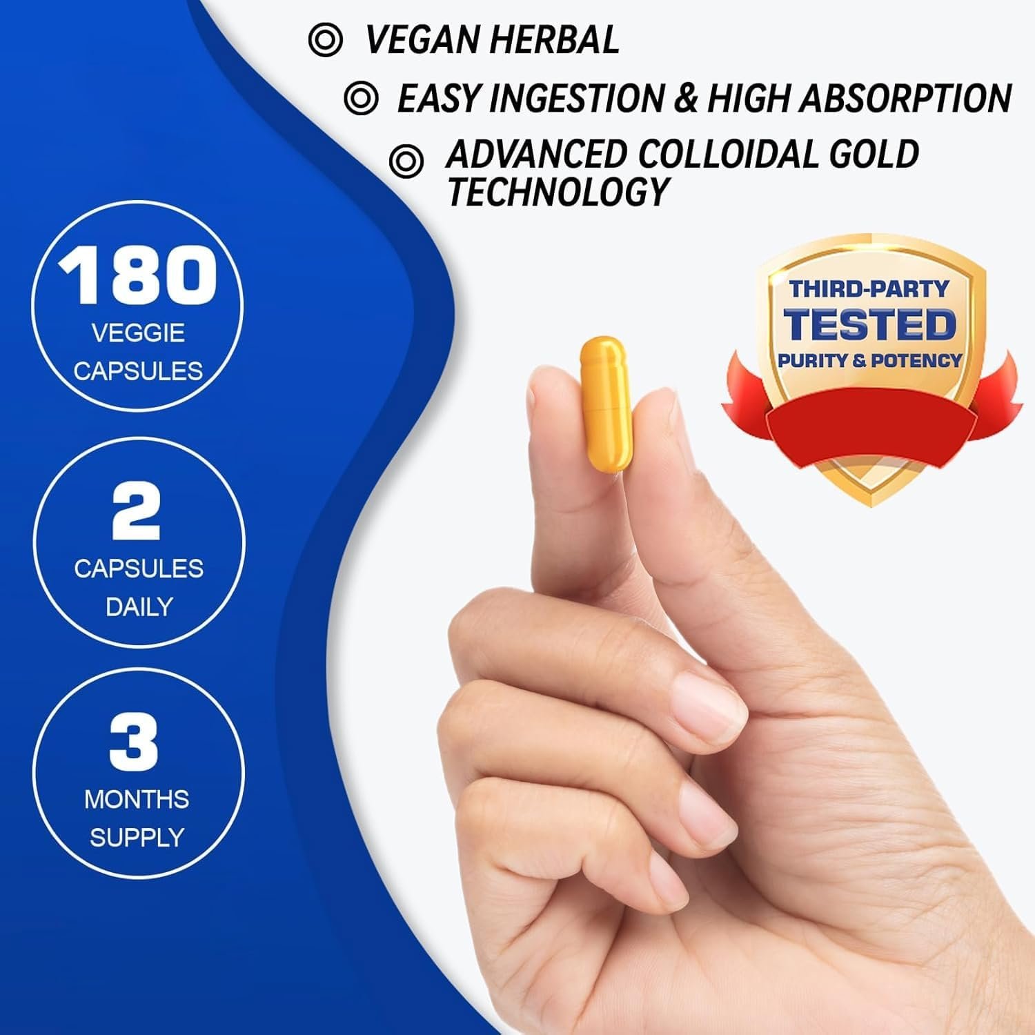 Berberine Supplement, High Strength Berberine 1500MG, 180 Caps - Plus Citrus Bergamot, Berberine HCI Root Supplements - Metabolic, AMPK Support Healthy Weight Management - Vegan, Organic, Non-GMO - Image 7